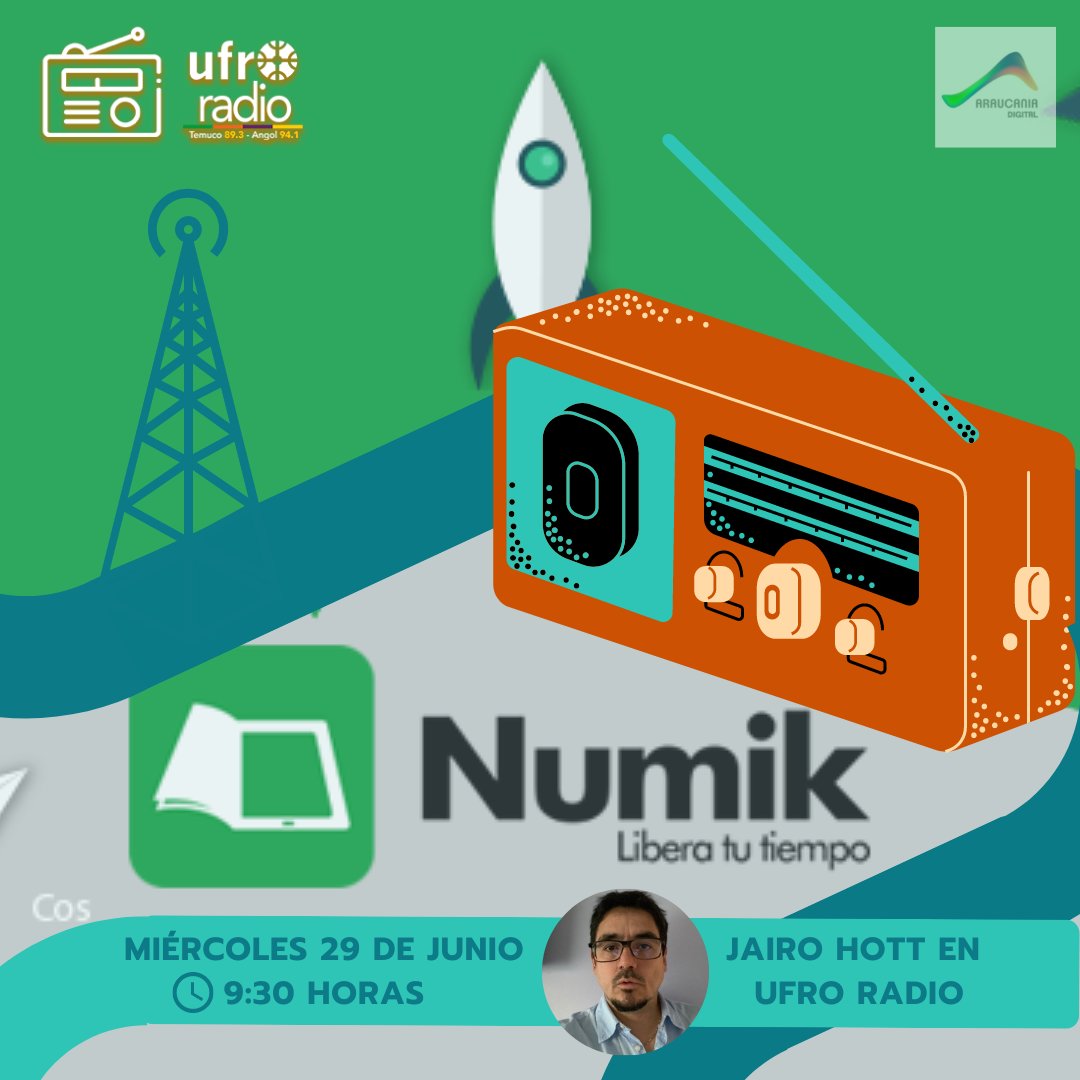 Atentas/os!

📌Mañana a las 9:30 hrs estará Jairo Hott en 📻 <a href="/Ufromedios/">Ufromedios</a>  , conversando sobre NUMIK FORM✨💡 La aplicación que promete revolucionar el sistema público y privado 🤭

Ya lo sabes! Sintoniza la 83.9 📻 en Temuco y descubre todo sobre NUMIK!

#NumikAPP #AD