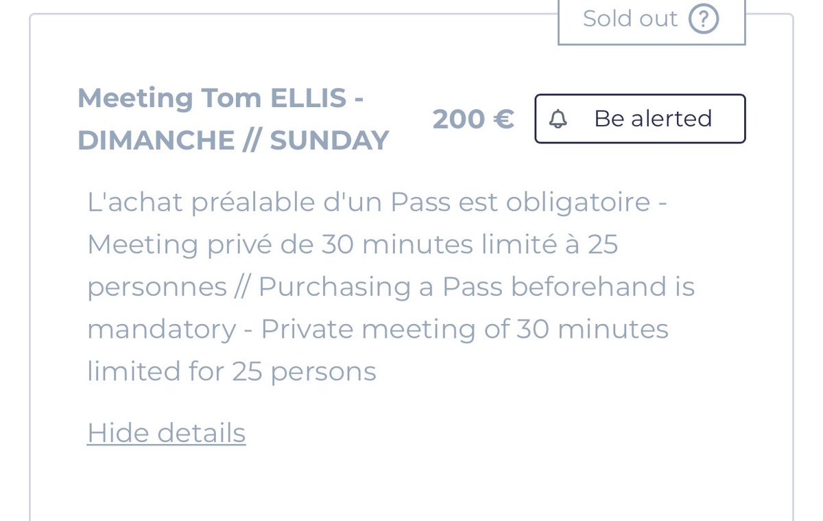 sheylane761's tweet photo. I have tickets to sell 2 #SOHC sadly I  ant make it😩 if you know anyone interested please DM !! Total of 1075 euros. The vip with @tomellis17 it’s for the 2 days off conversation 😇 so it’s 2x . https://t.co/42PgdFYoc2