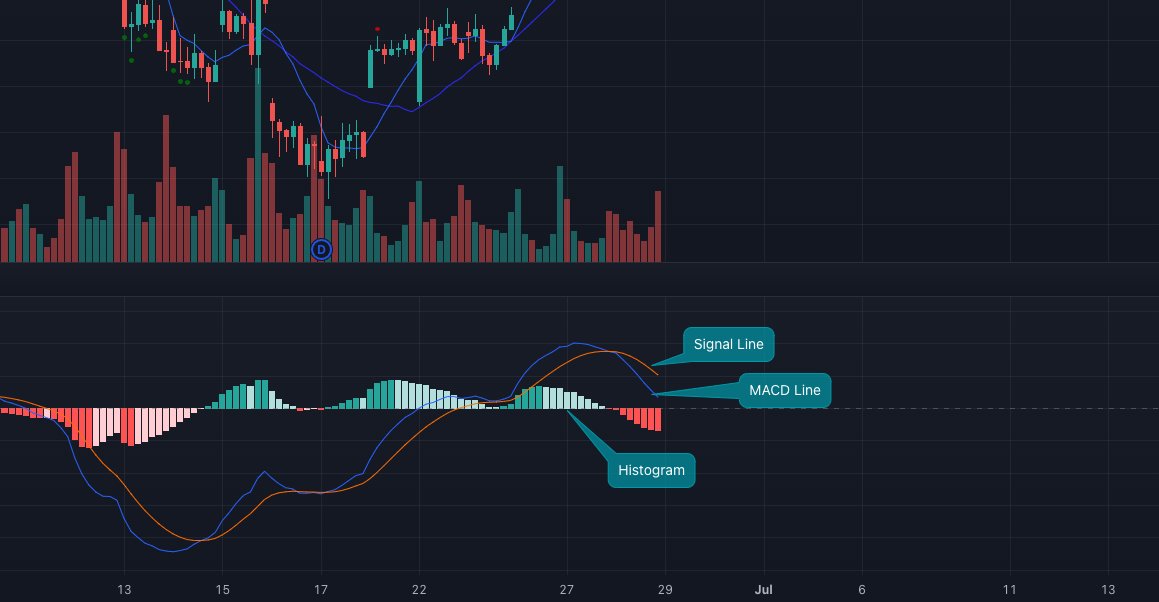 CartmanTrades's tweet photo. (1/8) MACD Thread 🧵
The moving average convergence divergence, or MACD for short, is a lagging indicator made up of moving averages. MACD is best used with accompanying indicators such as RSI and SMAs to capitalize on shifts in trend and momentum fully. 
👇👇👇 https://t.co/HI089ZLrtt