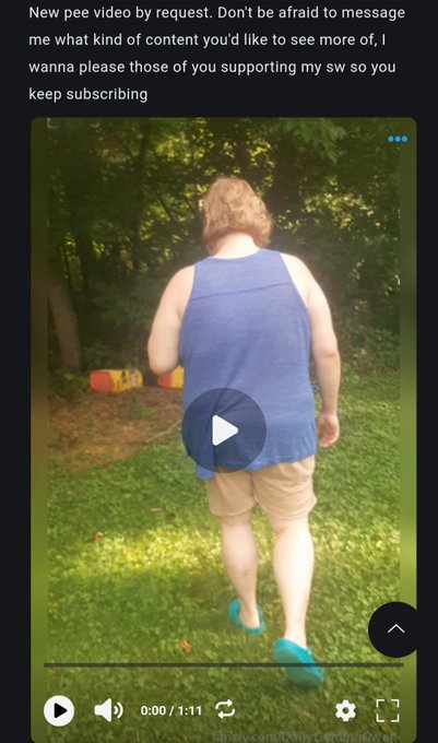 Uploaded not one, but two new videos today, including a new pee video by request! I always try my best<a href="/tag/bbw"class="tags"><span>#bbw</span></a><a href="/tag/pee"class="tags"><span>#pee</span></a><a href="/tag/publicflashing"class="tags"><span>#publicflashing</span></a><a href="/tag/outdoorflashing"class="tags"><span>#outdoorflashing</span></a><a href="/tag/outdoornudity"class="tags"><span>#outdoornudity</span></a>