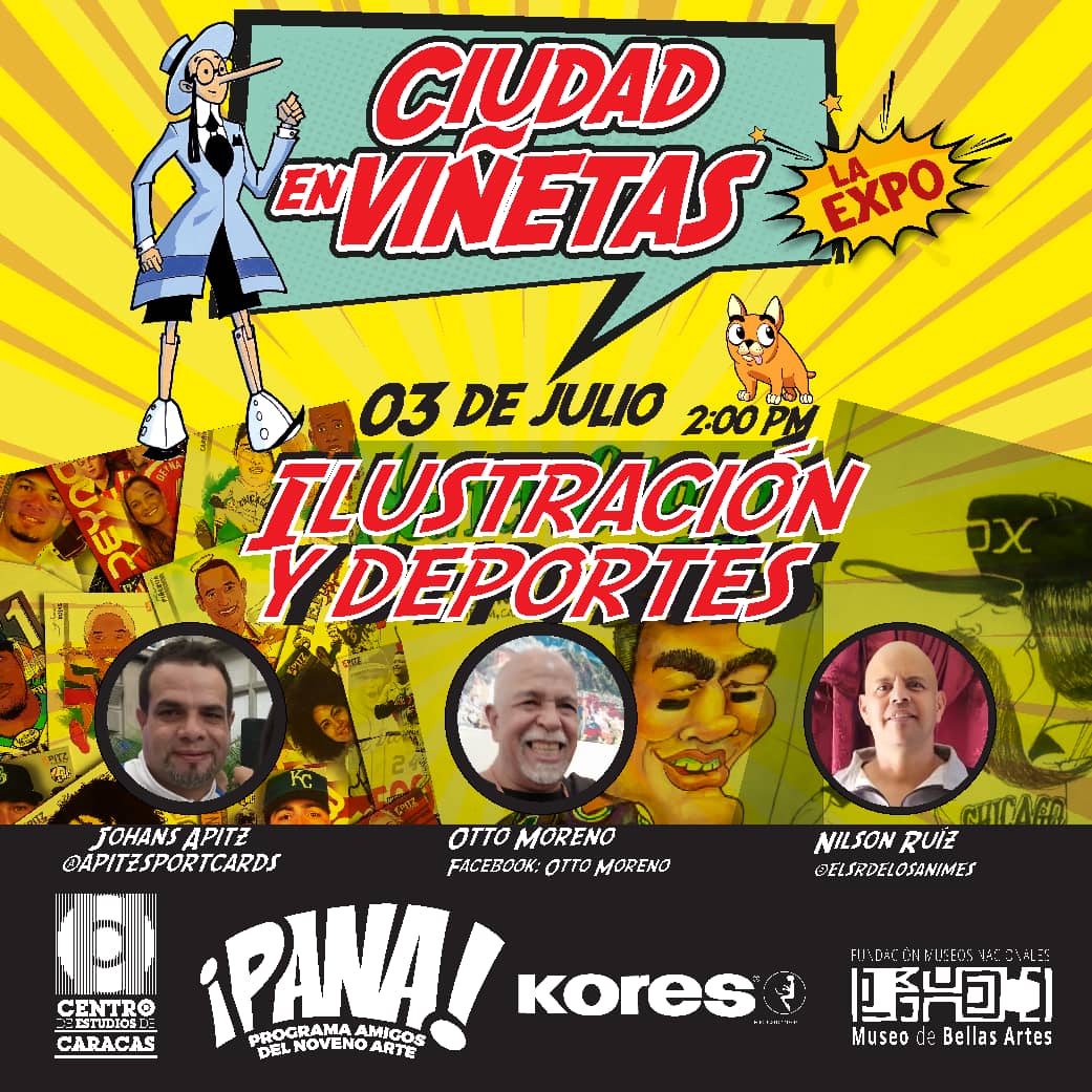 PANAcomicVe's tweet photo. Tambien estara presente el deporte en #laexpo estaran: @ApitzCards Otto Moreno y Nilson Ruiz con un conversatorio genial sobre Ilustracion y Deportes
#ComicVenezuela #comicvenezolano #Mangavenezolano #manga #ComicsCCS https://t.co/ZfnFHn2pYC