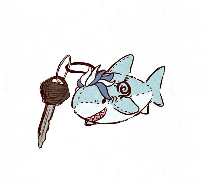 🦈になりたいたいじゅくんにみつやくんが作ってあげたマスコット
いらねぇとかなんで髪が生えてんだよ気持ち悪ぃとか言いながら🏍のキーに付けてたら可愛いなぁ可愛いなぁ… 