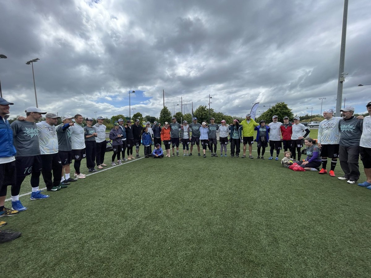 SoCharmUltimate's tweet photo. Tough 13-11 loss to Cur$ive (@DNR_at_4, Toronto) in only game today. Were down 11-8 &amp; got 3 straight to make it 11-11 before losing. Great game, great fight. One game tomorrow vs Big Fish, Little Fish (UK) to close out this bracket. Win &amp; we advance to 5th place semis. #wmucc2022 https://t.co/g1HQlt5qSe