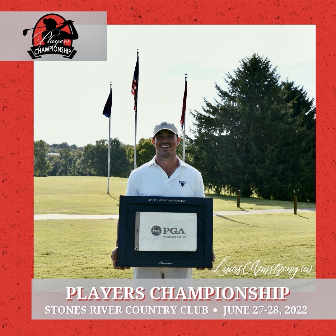 🏆

Congratulations to Lucas Armstrong (a) on winning the Players Championship shooting 70•66 (-6) overall to claim the victory! 

#TennPlayers