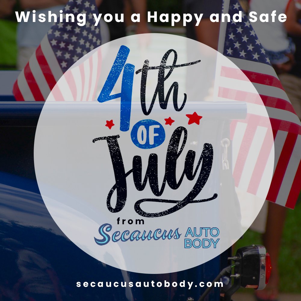 SecaucusAuto's tweet image. May our great nation continue to prosper. Wishing everyone a very happy Fourth of July. Holiday hours: We’ll be closed the 4th of July and resume normal hours on the 5th. Have a safe holiday! #CollisionRepairSecaucus