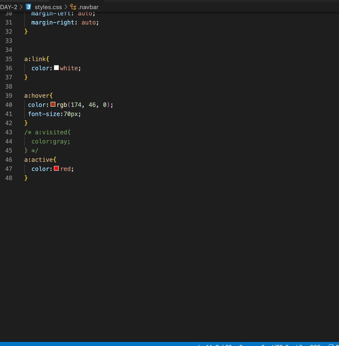 CBA_Techgh's tweet image. Tried my hands on some navigation links .
Day 02. Made use of little CSS #codetrain #codetrainchallenge