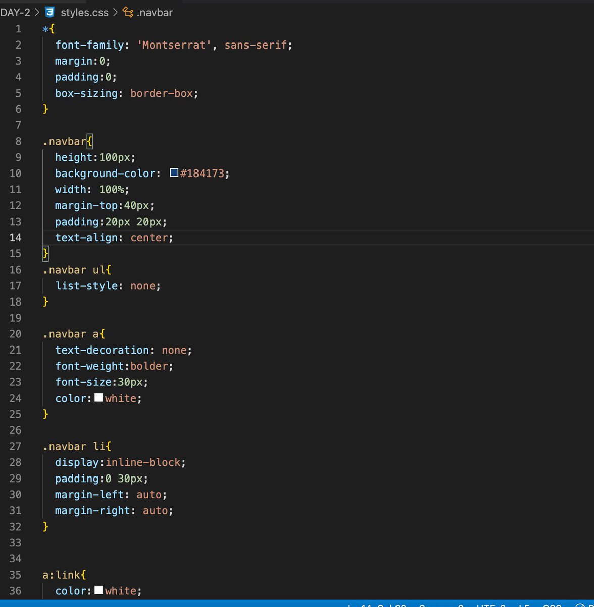 CBA_Techgh's tweet image. Tried my hands on some navigation links .
Day 02. Made use of little CSS #codetrain #codetrainchallenge