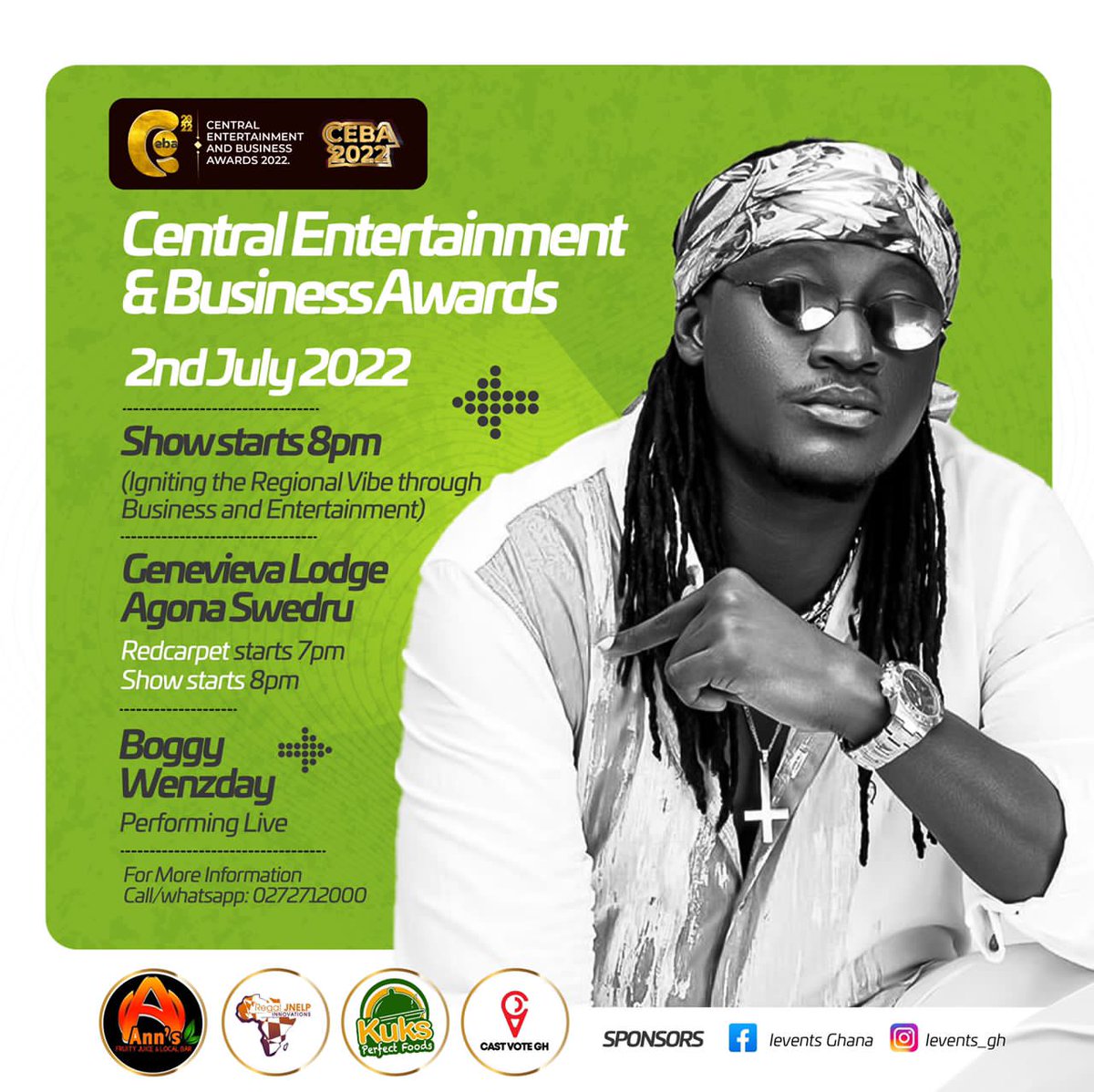 Mediaconnectgh_'s tweet photo. Central Entertainment And Business Awards 🏆'22

Happening Live This Coming Saturday Inside Agona Swedro - @GenevievaLodge 

@BoggyWenzday performing live 🔥

#Ceba22
Powered by @ievents_gh https://t.co/6TSYWoqcFQ