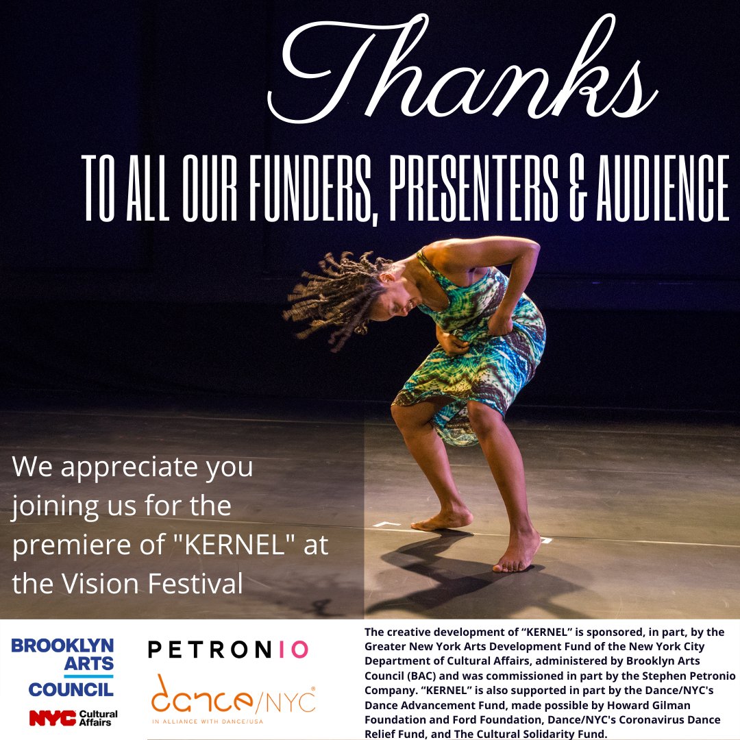 DFD appreciates everyone... 

#artsforarts #Visionfest #DavaloisFearonDance #Dancehall #nycdance #Brooklyn #Brooklynartscouncil #DanceNYC #SPC #Roulette