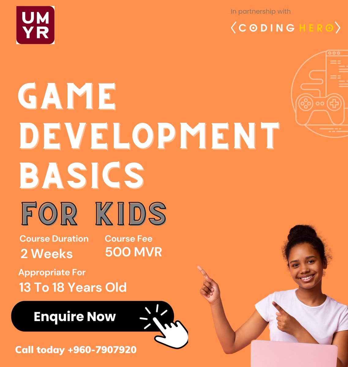 UMYRInstitute's tweet image. Kids spend lot of time online. This holiday dedicate an hour from that to learn a new skill by joining UMYR Creative Kids- Holiday Program. Apply Now! docs.google.com/forms/d/e/1FAI… #Tech4Future #Maldives