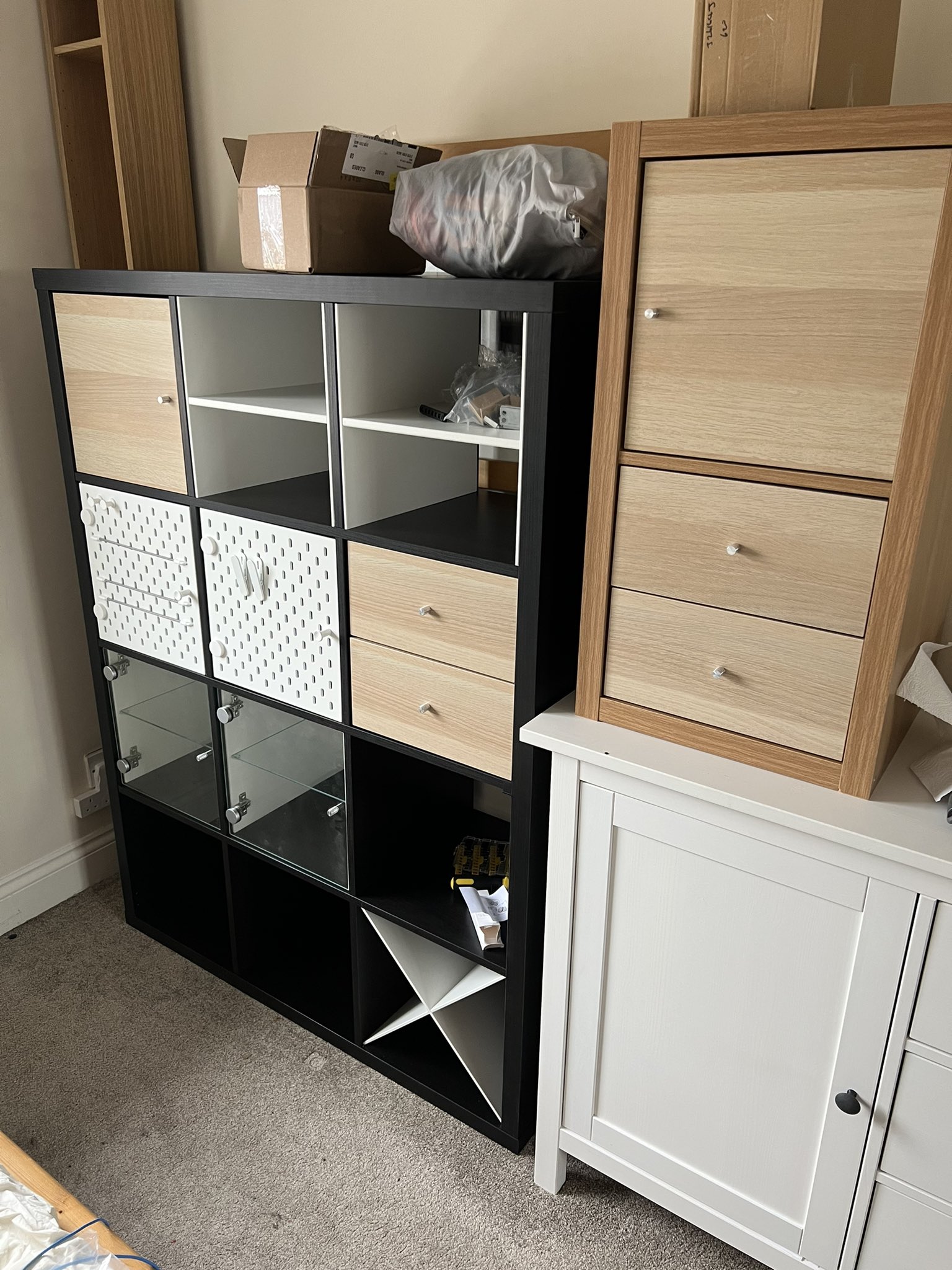 Kallax white stained oak deals