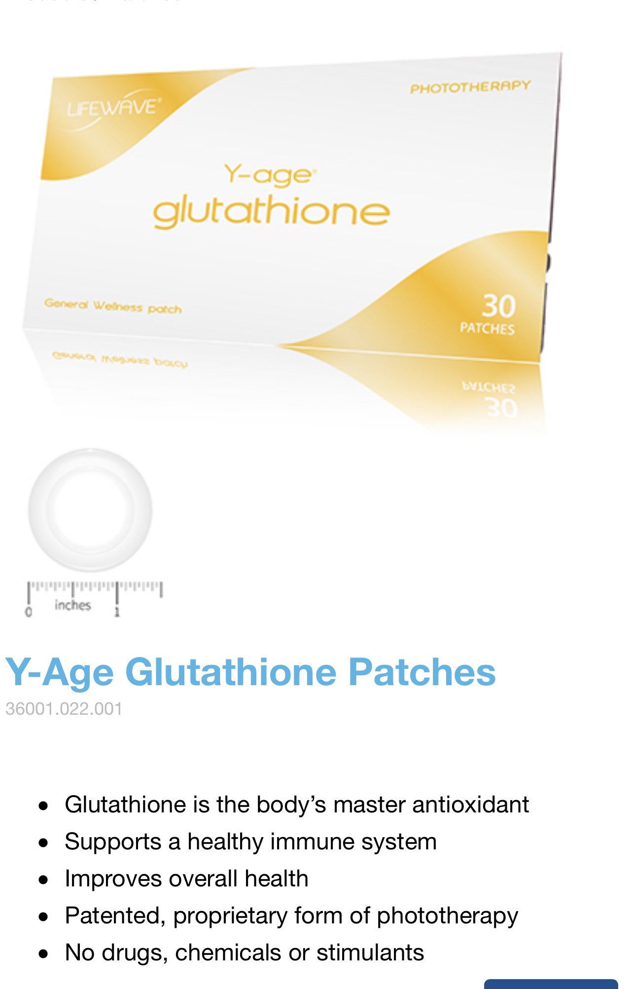 格安 LifeWave Y-Age Glutathione Patches - LifeWave 健康