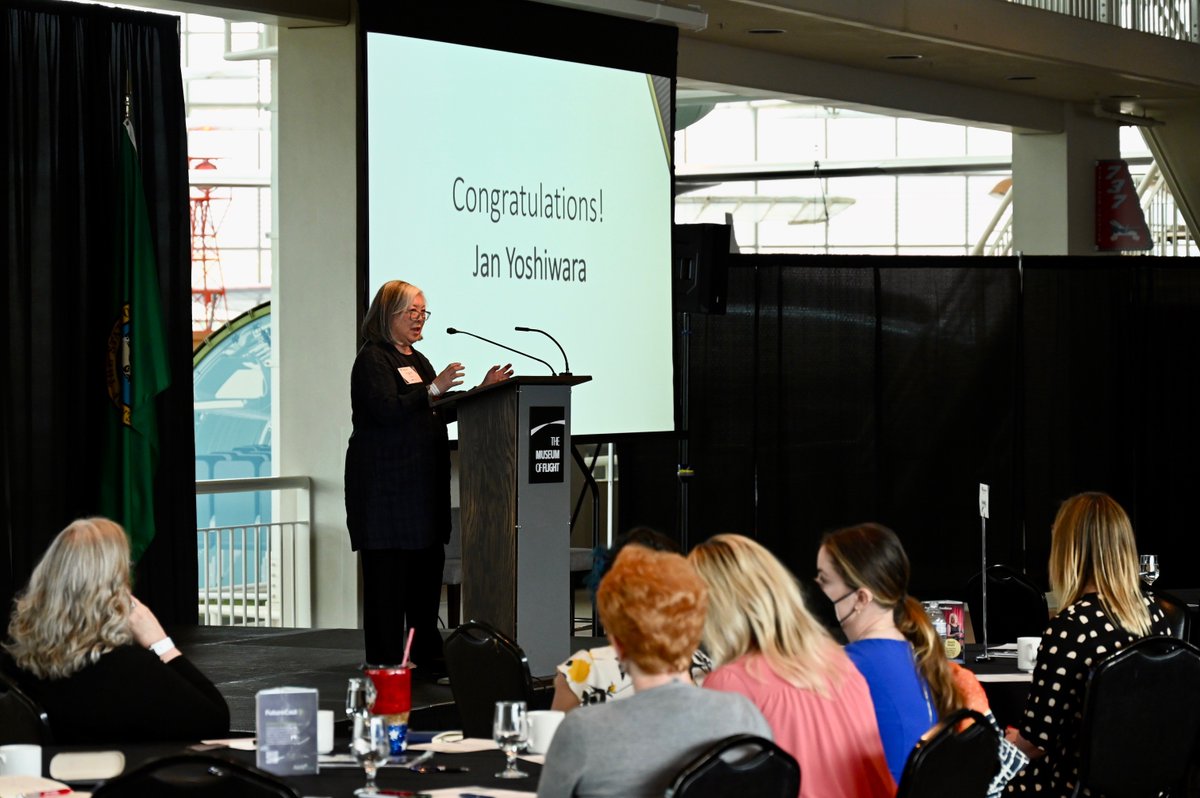 awbolympia's tweet photo. Jan Yoshiwara, executive director of the State Board for Community and Technical Colleges, is honored for her 44 years of service in WA's college system.

Our democracy depends on opportunities for social and economic mobility, she said. 

@SBCTCWashington #AWBWorkforce https://t.co/uRUEaHuCAH
