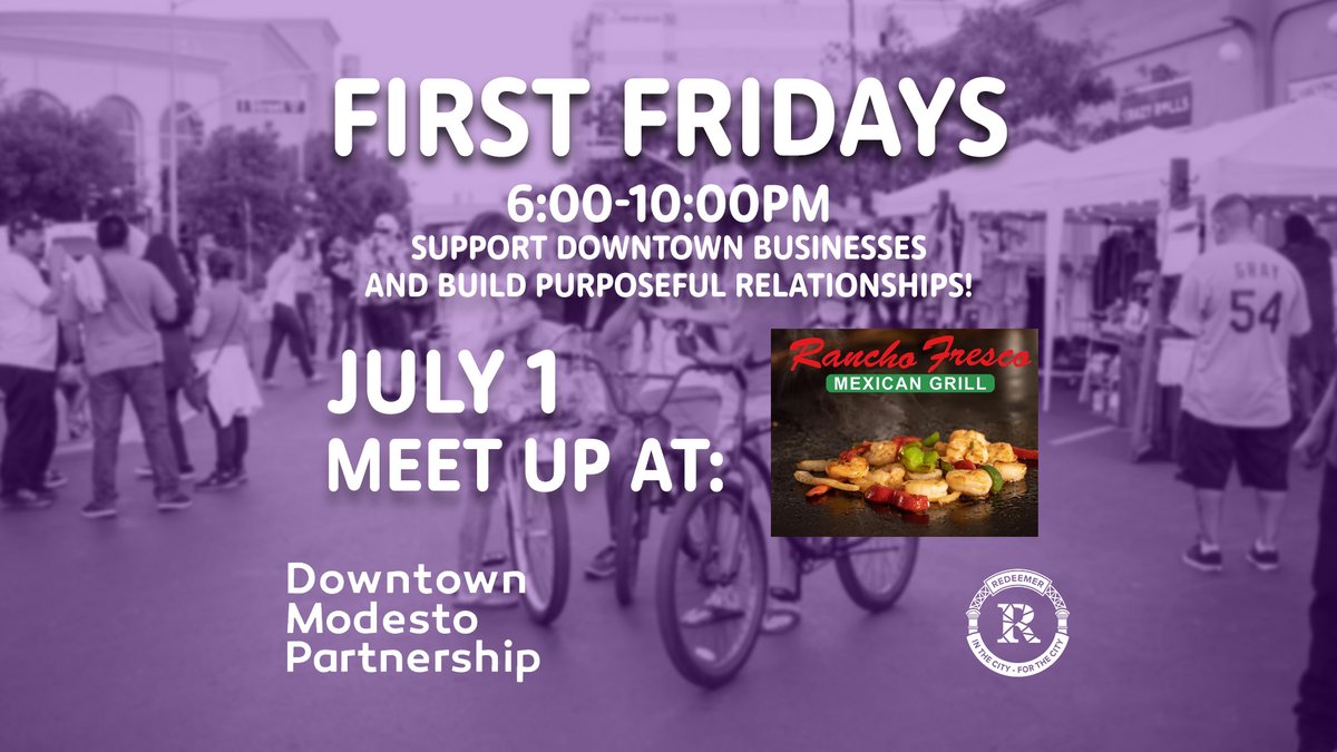 This Friday will be the First Friday in July, that means we will be joining @domomodesto for their First Fridays on H and J Street! Meet up at Rancho Fresco at 6 then enjoy the festivities downtown. See you there!