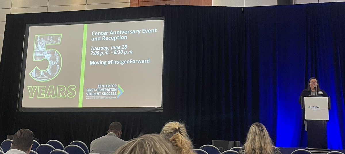Congratulations to @NASPAtweets and the @FirstgenCenter on this $10,000,000 gift that will continue the amazing #FirstGen work of Dr. @sarahewhitley and the Center team! This is HUGE!! #SSHE22 #FGSS22 #HigherEd #FirstGenForward #AdvocateFirstGen