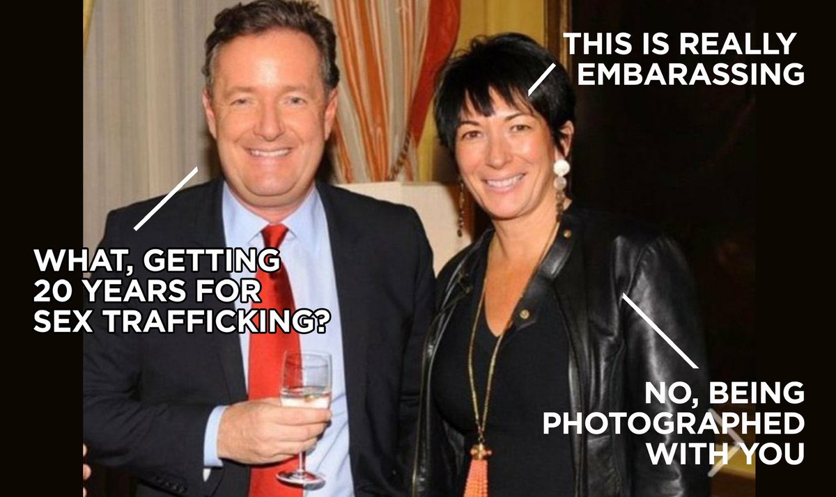 Piers Morgan’s friend Ghislaine Maxwell sentenced to 20 years in jail #GhislaineMaxwell