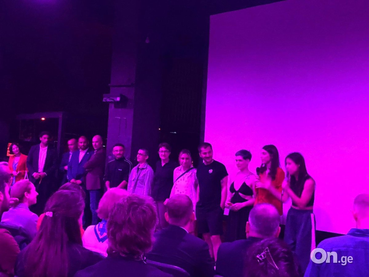 OnGeLive's tweet photo. 🏳️‍🌈 Tbilisi Pride Week has officially started today with the premiere of Georgian queer film “Wet Sand”.

✅ ambassadors from different countries attended this event.

🛑 The event was protested by 20 homophobes and members of a violent group.

@TbilisiPride https://t.co/u3ULTq7JCT
