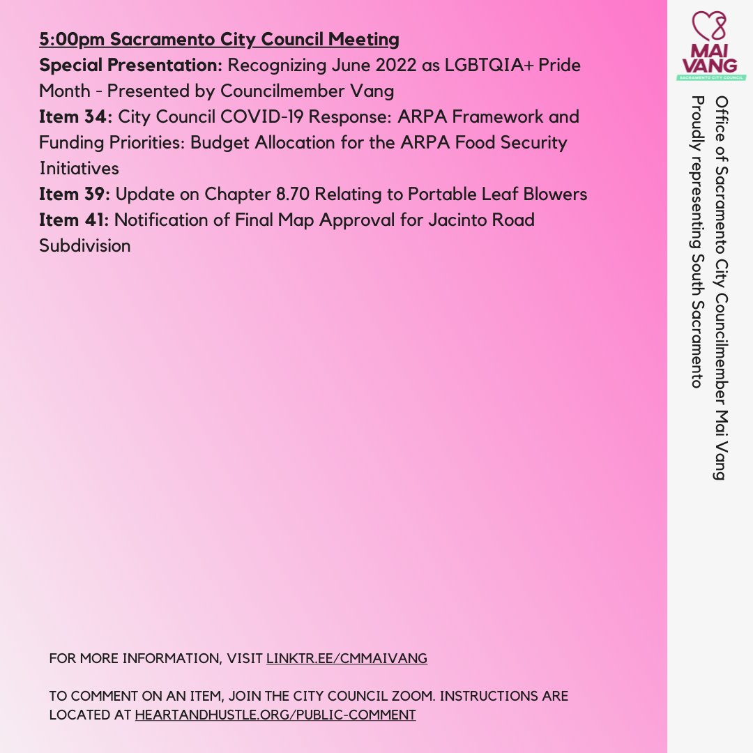 CMMaiVang's tweet photo. Good morning! We have a 2pm and 5pm Council meeting today. Please visit https://t.co/GpqoJ62nuG for more information and all links! https://t.co/A0Uc0rh6Mf