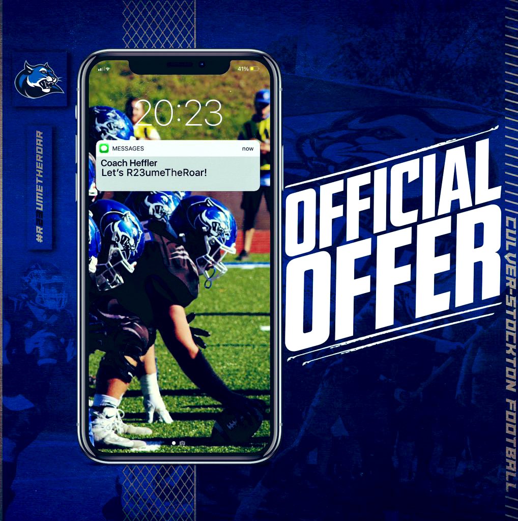 Blessed to receive a offer from Culver-Stockton College! @Coach_Hefler <a href="/CSCwildcatsFB/">Culver Football</a> #Wildcats