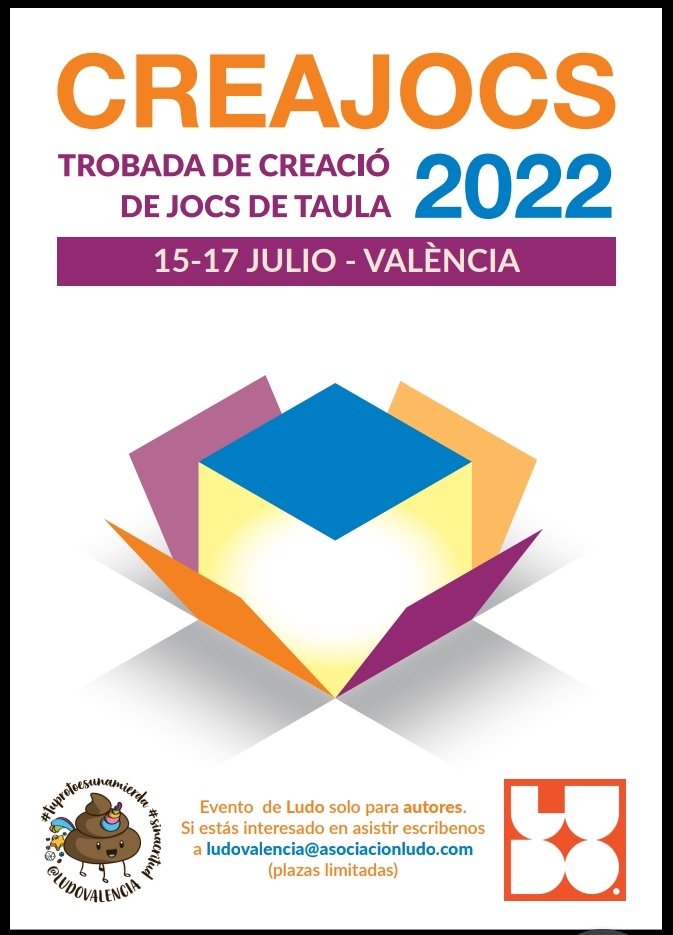 PaznmP's tweet photo. Si eres autor de juegos de mesa y quieres compartir un fin de semana con otros autores probando los prototipos que ahora mismo estamos gestando este es tu evento. 
El fin de semana del 15 al 17 de julio 2022 en Valencia.

Si queréis más información preguntadme 😊 https://t.co/gflsAuoTPi