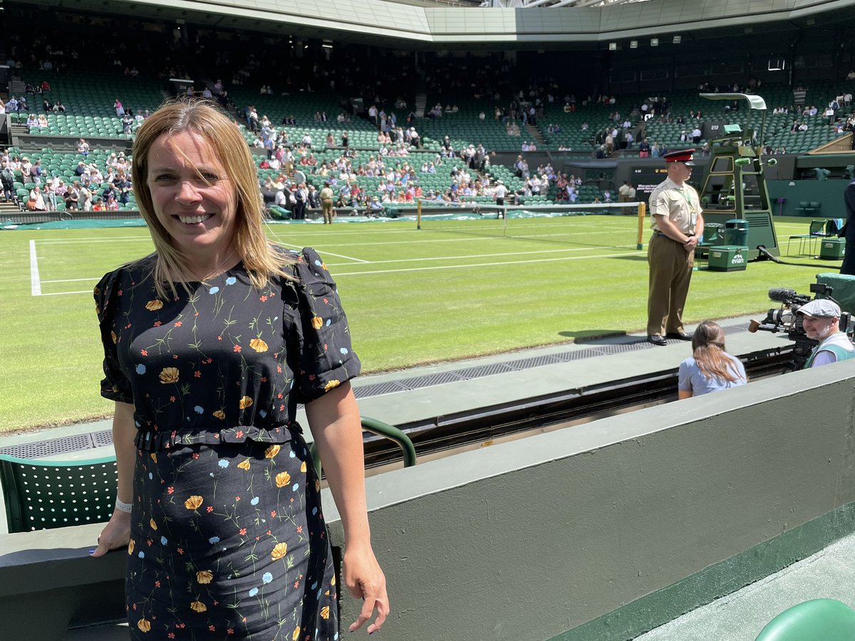 What an amazing day <a href="/Wimbledon/">Wimbledon</a> I’ve been thoroughly spoilt by <a href="/the_LTA/">LTA</a> and saw some fantastic tennis. I’m so grateful every day to teach tennis - living the dream!