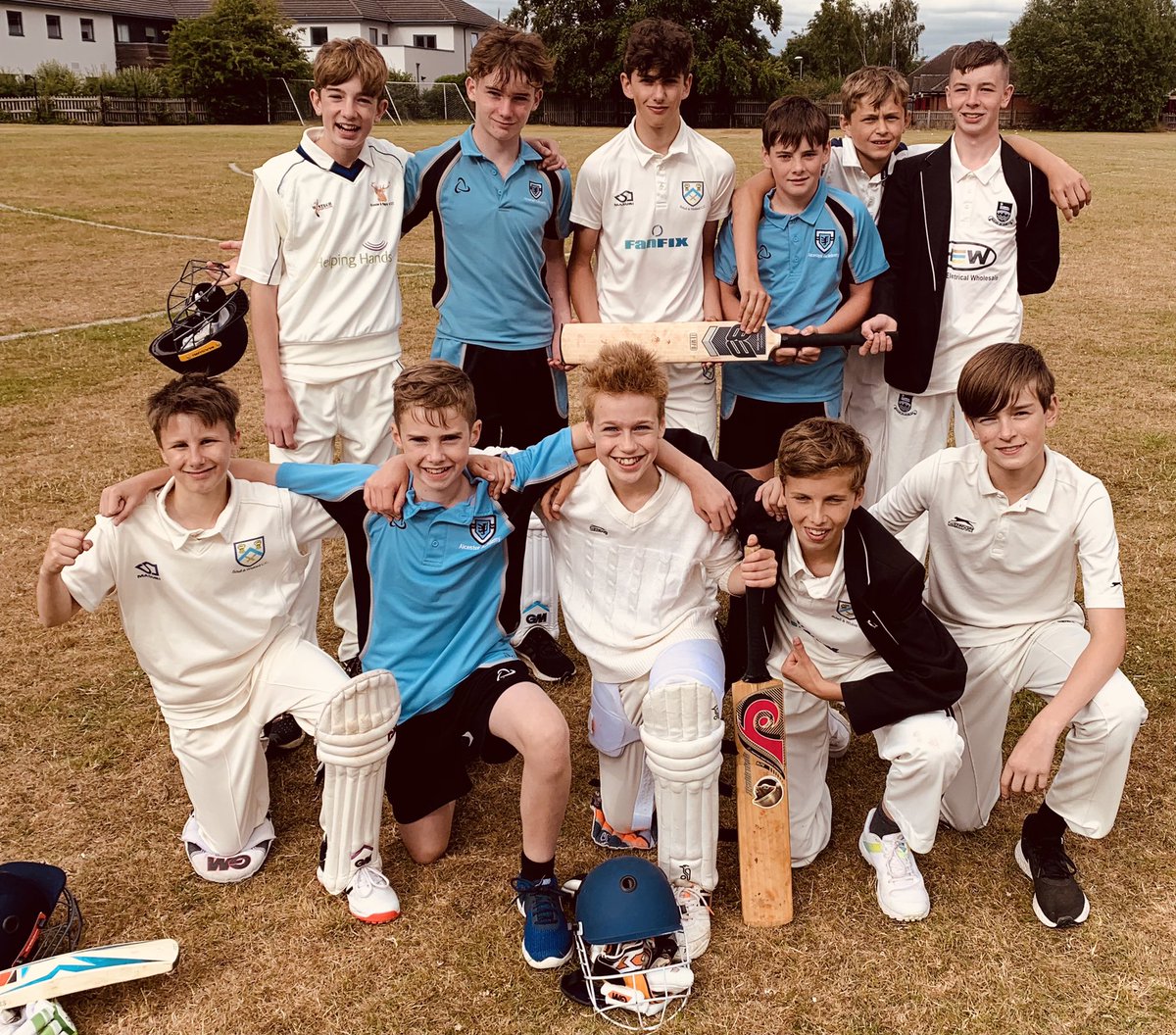 A typical English “summer’s” day greeted our 8’s as they made the short trip to @StBenedictsUK for cricket tonight. Some measured, sensible batting helped them chase down 109 for victory. Bowling was excellent too but the ground-fielding gives us something to work on. #GoAcademy