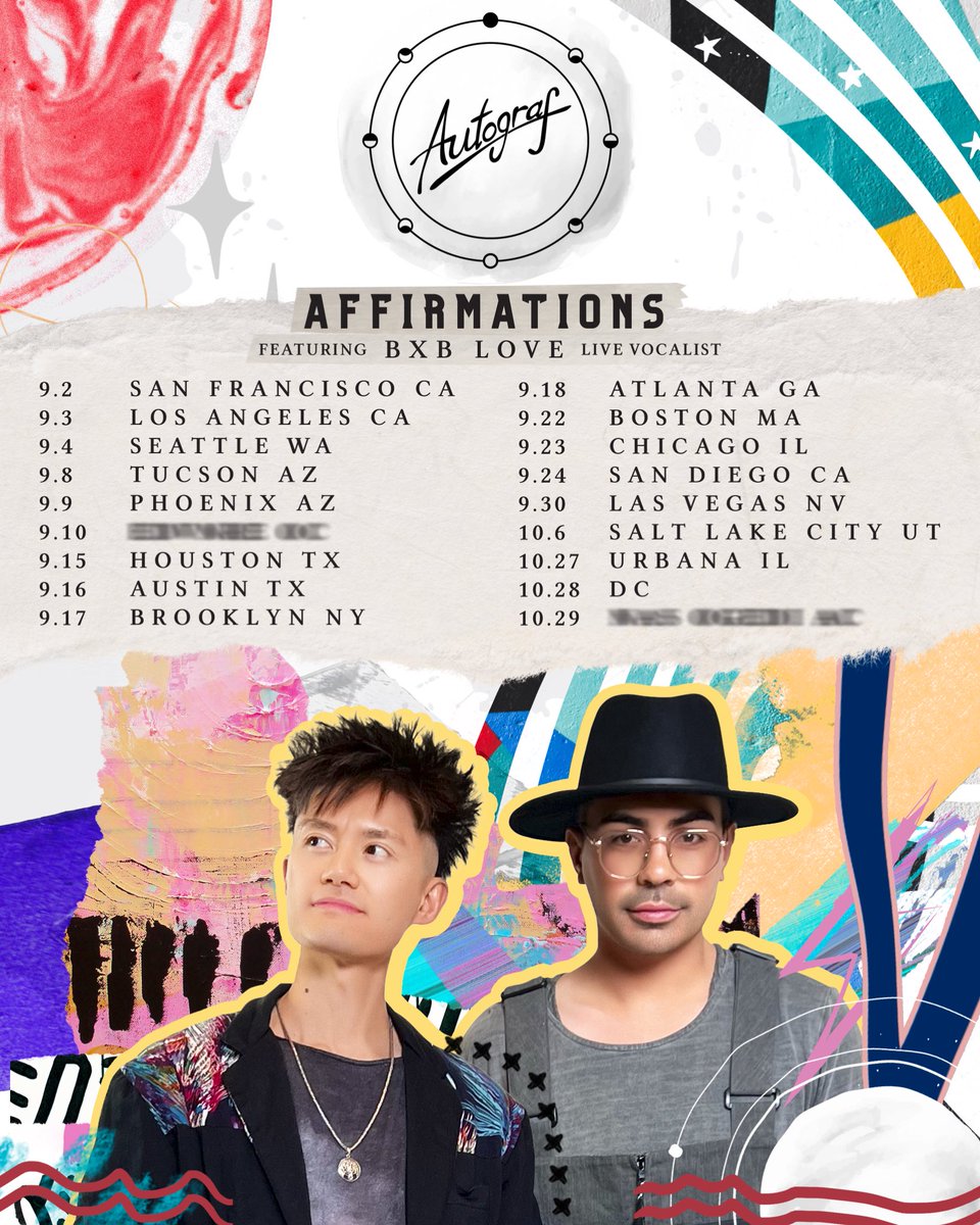 AutografMusic's tweet image. Doing daily affirmations have transformed our lives in ways we never could imagine. If you are your thoughts, then who is listening? The first thing is to change the story in your mind. We’re so thrilled to announce the live tour for our upcoming album ‘Affirmations’ …