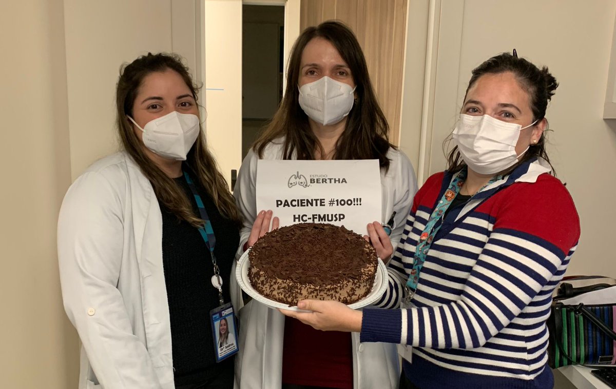 leticiakawano's tweet photo. Yayyyy 🎉💥 #BERTHAstudy NCT04136223 reached its recruitment target 🎯 

Big thanks to patients, participating centers, and the #HCOR coordinating team 🤗

Next steps: 2 years of detailed follow up ➡️ stay tuned!

On the pic: HC-FMUSP team

#pulmonaryfibrosis #RAILD https://t.co/GMvQMlKBG3