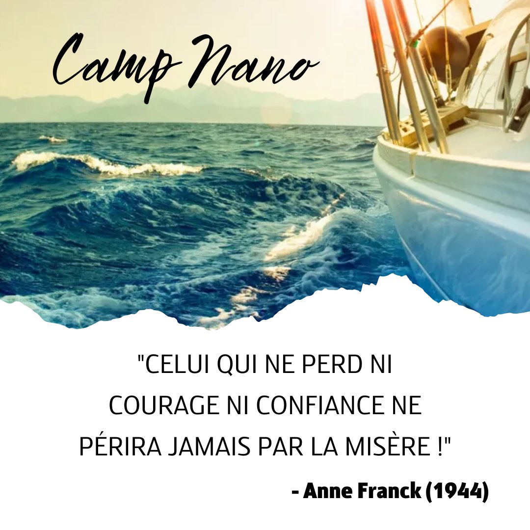 GEcriture's tweet photo. CITATION 💡

"Celui qui ne perd ni courage, ni confiance ne périra jamais par la misère !" Anne Franck

Une citation qui s'applique à bien des domaines de vie pour finir cette semaine !

Comment s'est passée votre semaine de Camp ? Plutôt satisfaisante ? Ou décevante ? https://t.co/42qXHCiEBP
