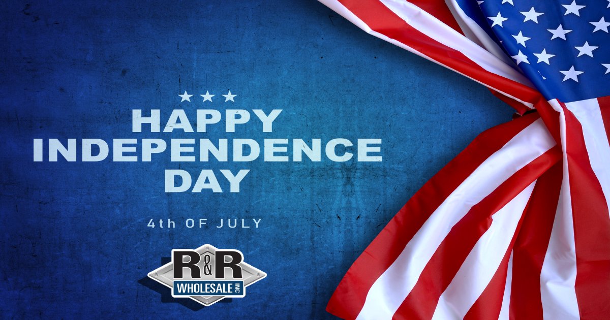 RRWHOLESALE's tweet photo. Happy Independence Day! 🇺🇸

We will be closed on Monday, July 4th, 2022 and reopen with normal hours of operation on Tuesday, July 5th, 2022. https://t.co/51ETnXm9A6
