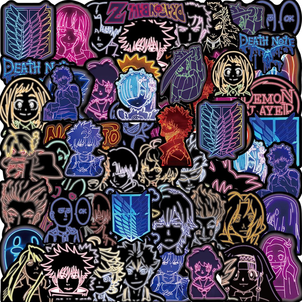 OVPMAN81's tweet image. new ainme stickers Attack on Titan now available, great sets that come standard vinyl prints, and the other being a great looking neon colored set!! Get your now #stickerbombs #anime #animestickers #attackontitan