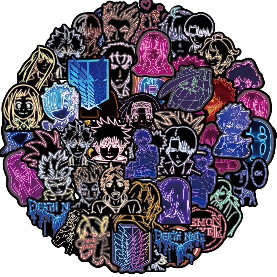 OVPMAN81's tweet image. new ainme stickers Attack on Titan now available, great sets that come standard vinyl prints, and the other being a great looking neon colored set!! Get your now #stickerbombs #anime #animestickers #attackontitan