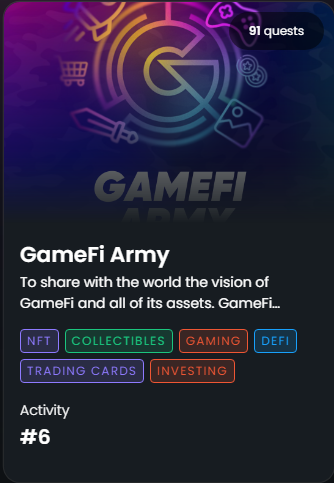LETS GO! Our shill army has pushed up to the top 6 on #crew3   JOIN NOW: [gamefiag.crew3.xyz]  Once we reach 50 members we will be releasing a new detailed for the #cyberrogues along with new prizes that you guys can win!  #cryptocurrecy #community [twitter.com] [pbs.twimg.com]