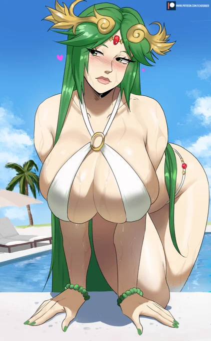 Palutena at the Pool! 🍈🍈 