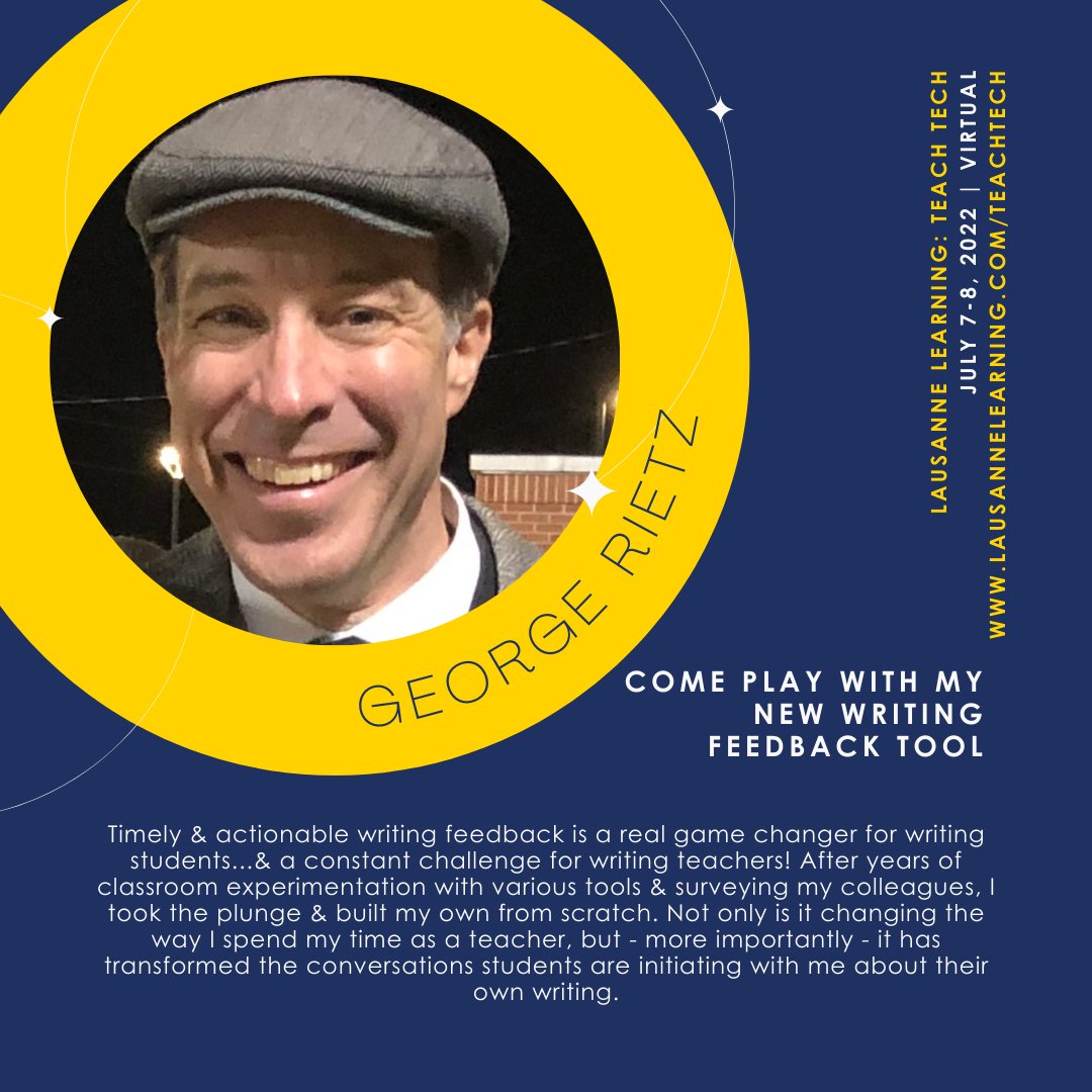 Feedback is so crucial for student engagement and learning - and the tools we use for feedback are key! Join George Rietz for a look at the tools he uses at Teach Tech 2022! See the full schedule and register at lausannelearning.com/teachtech! #teachtech #teachtech2022 #edtech