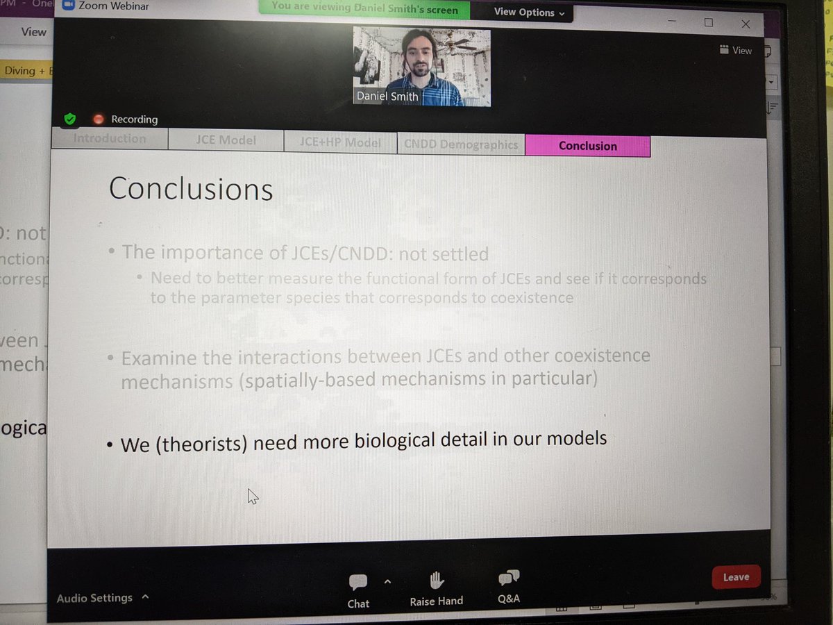 CS_InWaves's tweet photo. Great talk #davidsmith on #JanzenConnell and #stabilisingmechanisms for the #STRI #Smithsonian community. Not being a theoretical ecologist but an experimental ecologist I really loved the last point!! https://t.co/XlZwXQENvK