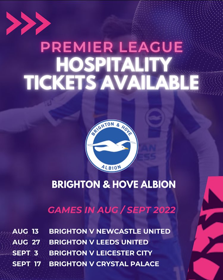 elite_dh's tweet photo. Hospitality packages are available for all these clubs/games. Also many more available on request.
Message me for details ⚽️⚽️⚽️⚽️ https://t.co/Tg8DmZ9sNK