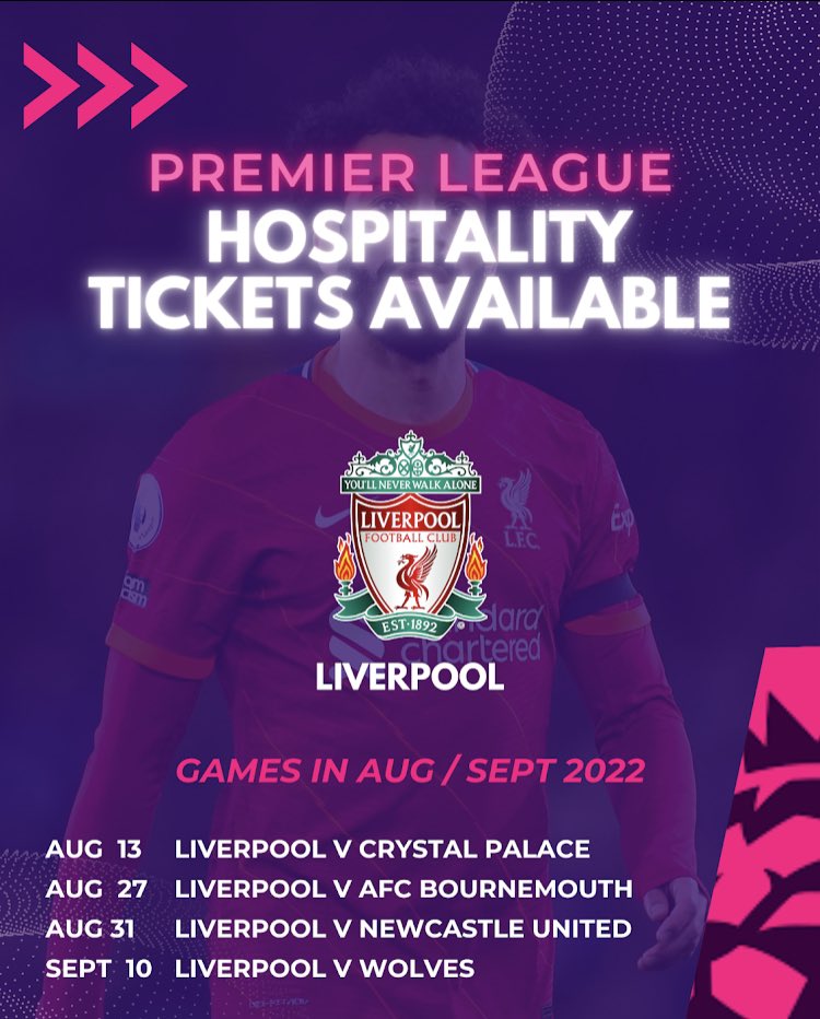 elite_dh's tweet photo. Hospitality packages are available for all these clubs/games. Also many more available on request.
Message me for details ⚽️⚽️⚽️⚽️ https://t.co/I1eTkBjpxe