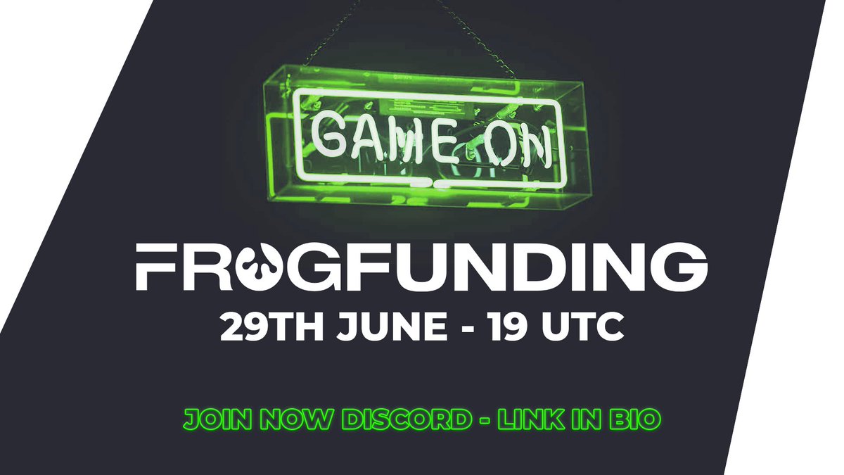 FrogFunding's tweet photo. Are you ready for tomorrow #GAMING #NIGHT?
Join our discord server and get ready! 
Tomorrow 19 UTC 🐸
We will host several games where you can try to win a #FreeMint spot!

#NFT #NFTGIVEAWY #gamenight #NFTs #NFTcollectibles https://t.co/J3QgvZ50q3
