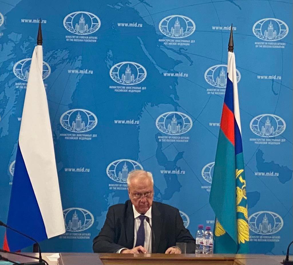 RF_OSCE's tweet photo. #Kobrinets: The West does not want to admit that the reason for our special military operation in Ukraine was long-term refusal to take into account legitimate interests of Russia`s security – arrogance, neocolonial ambitions and ignorance of history impede it. https://t.co/boEW16ipAm