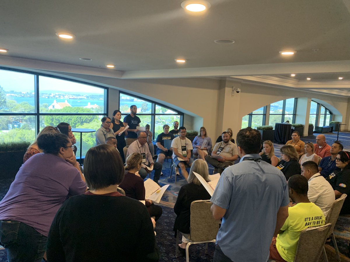 AndyWSWAVID's tweet photo. Incredible conversation in the Socratic seminar on culture during @AVID4College San Diego summer institute. What an inspiring group of leaders to learn from 💥#AVID4Possibility #LCEE https://t.co/8VpKhSmjWG