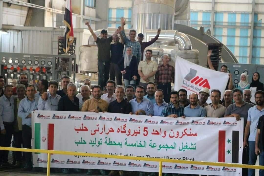 SaeidForoughi's tweet photo. Block 5 (213MW) des durch #ISIS und #USA zerstörten thermischen Kraftwerkes von #Aleppo ging wieder ans Netz. Repariert und erneuert durch #Mapna aus dem #Iran, rechtzeitig um die schmerzhaften Stromausfälle im Hochsommer zu reduzieren. #Syrien
https://t.co/5way1NxAUC… https://t.co/m3FgSNNfG4