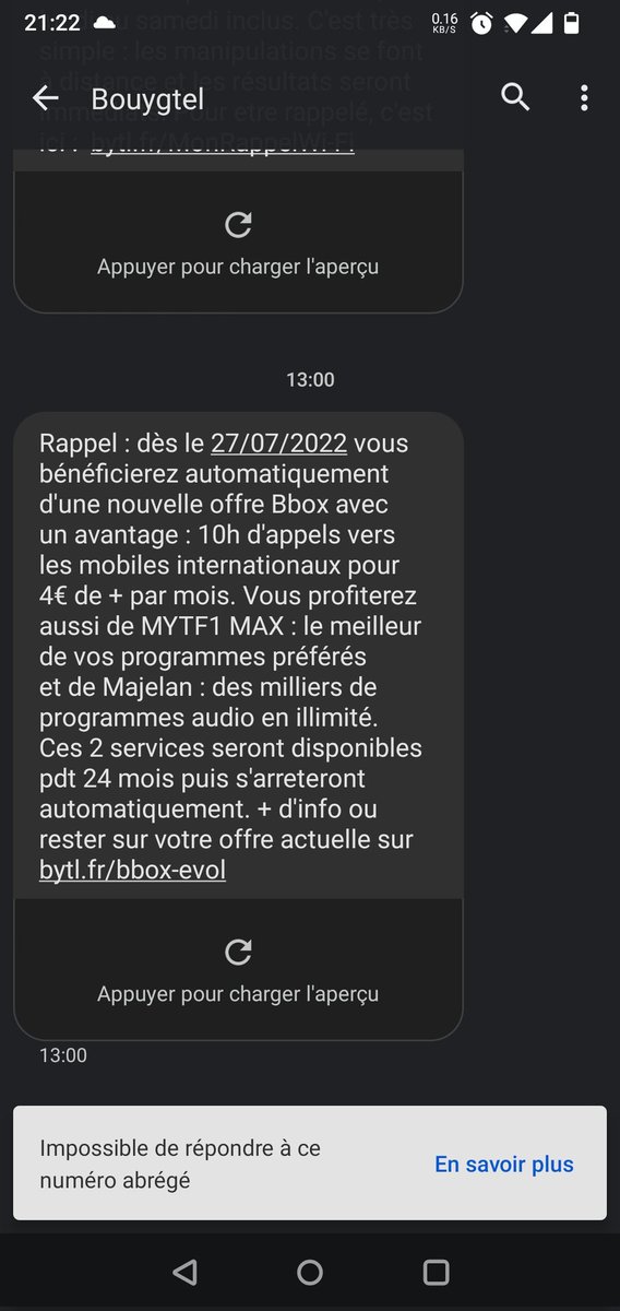 Christophe Camicas (@chriscamicas) on Twitter photo Pas bravo <a href="/bouyguestelecom/">Bouygues Telecom</a> pour pousser à payer plus pour des services dont je n'ai pas besoin. Vous dégradez sérieusement votre image avec ce genre de pratique !
Accessoirement le site pour refuser l'offre ne fonctionne pas chez moi
bouyguestelecom.fr/mon-compte/mon…
Comment je fais ? Pas bravo <a href="/bouyguestelecom/">Bouygues Telecom</a> pour pousser à payer plus pour des services dont je n'ai pas besoin. Vous dégradez sérieusement votre image avec ce genre de pratique !
Accessoirement le site pour refuser l'offre ne fonctionne pas chez moi
bouyguestelecom.fr/mon-compte/mon…
Comment je fais ?