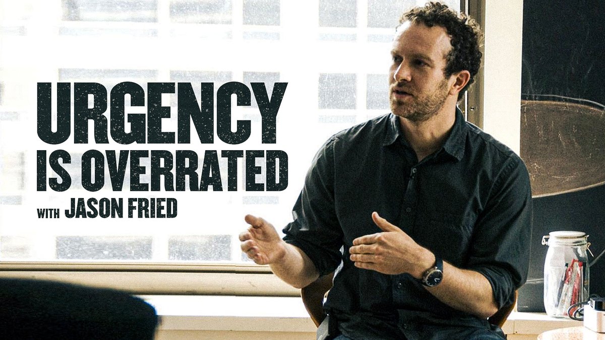 "There are many ways to slice up an hour, but the best slice is… one hour. We need to respect people's time &amp; attention. When you prioritize the quality of your hour, you can get a lot done in a little." — <a href="/jasonfried/">Jason Fried</a> 
youtu.be/Olqmivbfls8
#focus vs. #fakeurgency