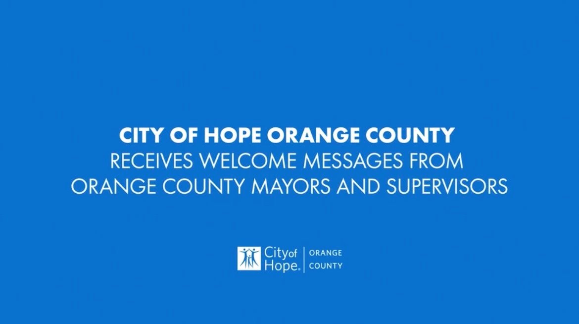 We are so grateful for the support we've received from our Orange County elected officials. Thank you for the amazing welcome messages! We can’t wait to open the doors to City of Hope Orange County Lennar Foundation Cancer Center 💙🤍 Watch the video: vimeo.com/723524303/d8cd…