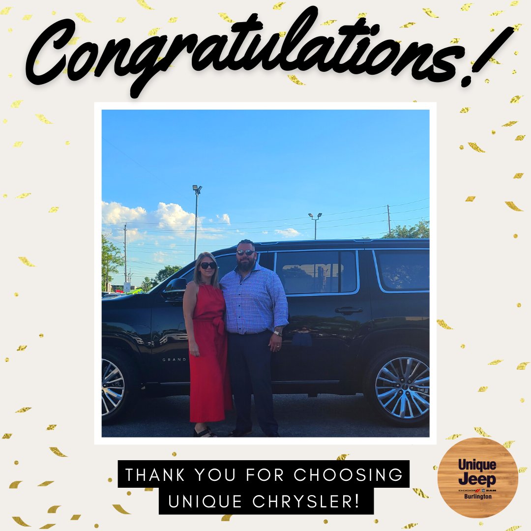 Congratulations to Geb on their 2022 Jeep Wagoneer!

Thank you for trusting Angela and the Unique Jeep team with your exciting purchase!

#jeep #wrangler #unique #cars #dealership #customer #chrysler #dodge #jeeplife #dodgechallenger #4x4jeep #jeepgladiator 