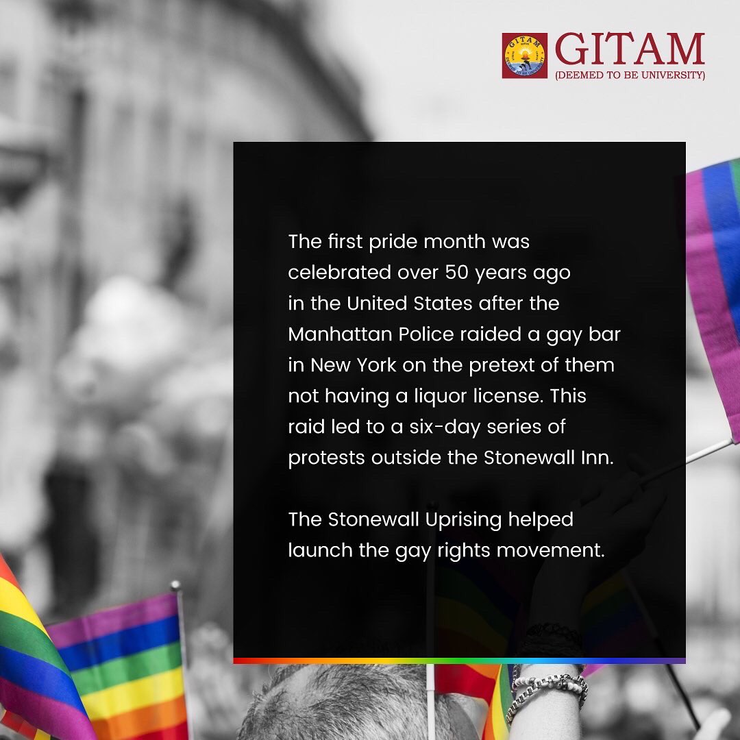 GITAMUniversity's tweet image. A brief history of Pride Month. To drive home the idea that inclusivity and acceptance is as much a community effort as it is a personal one.
#KnowledgeIsPower
#KnowledgeIsPride
#WalkWithPride
#GITAMcelebratespride