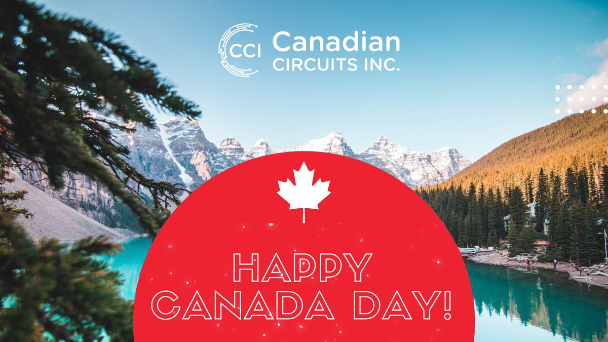 CCI_CanCircuits's tweet image. We are blessed to be free and independent.
Best wishes to you and your family on Happy Canada Day! 
#Canada #CanadaDay #canadiancircuits