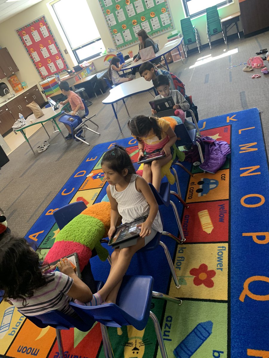 drblock_kckps's tweet photo. Popped in on 1st graders during ELA this morning. They told me they had made a “reading train,” for anyone who wanted to get onboard during their Amplify lesson! Choochoo! #kckpsredefined #extendedlearning https://t.co/x1i3vCgB3U