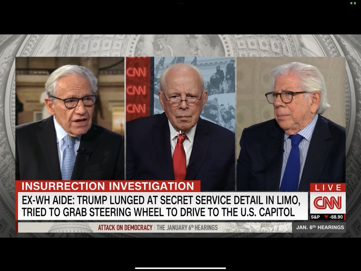 oldavis3's tweet image. The best panel to discuss today's Jan 6 Committee hearing - ⁦@realBobWoodward⁩ ⁦@JohnWDean⁩ ⁦@carlbernstein⁩ #WatergateDejaVu
